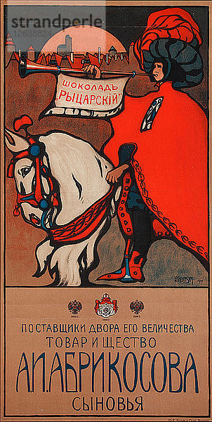 Werbeplakat für die Abrikosov-Schokolade  1901. Künstler: Kandinsky  Wassily Vasilyevich (1866-1944)