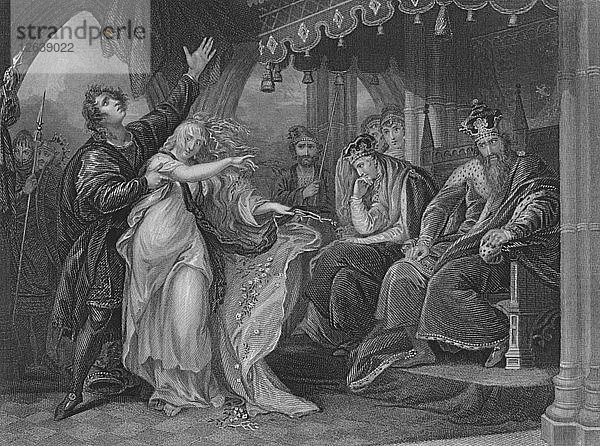 Akt IV Szene v aus Hamlet  19. Jahrhundert. Künstler: Unbekannt.