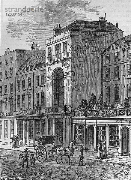 The Thatched House Tavern  Westminster  London  um 1870 (1878). Künstler: J. Greenaway.