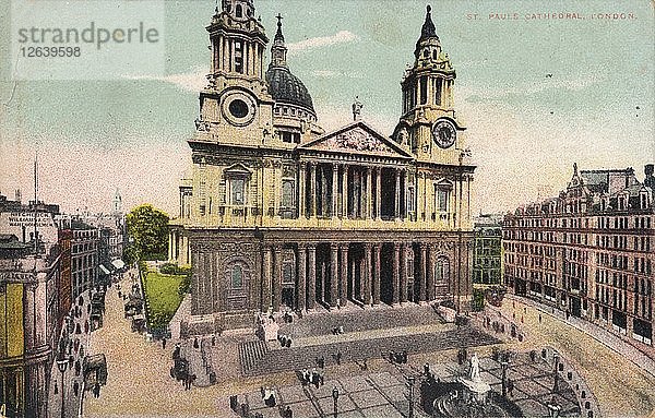 St. Pauls Cathedral  London  um 1905. Künstler: Unbekannt.