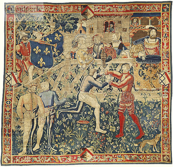 Das Treffen der Könige Heinrich VIII. und Franz I. (Wandteppich)  um 1520. Künstler: Westeuropäische Angewandte Kunst