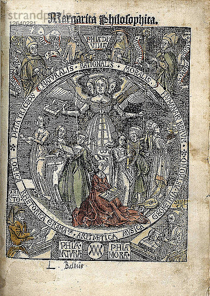 Margarita Philosophica. Titelblatt  1504. Künstler: Reisch  Gregor (1467-1525)