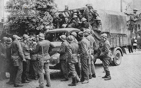 Alliierte kommen Belgien zu Hilfe  1940  (1940). Künstler: Unbekannt.