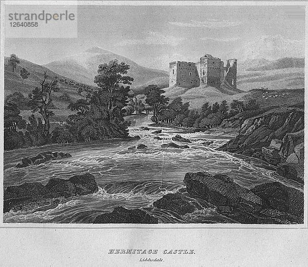 Schloss Hermitage. Liddisdale  1814. Künstler: John Greig.