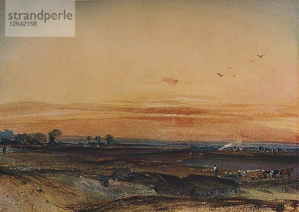 Sonnenuntergang  1826. Künstler: Richard Parkes Bonington.