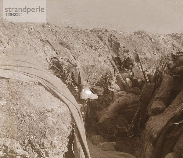 Schützengräben an der Front  Beauséjour  Nordfrankreich  ca. 1914-c1918. Künstler: Unbekannt.
