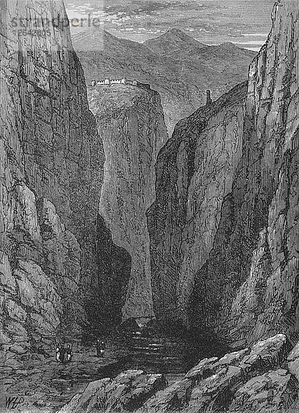 Ali Musjid und der Khyber-Pass  um 1880. Künstler: Unbekannt.
