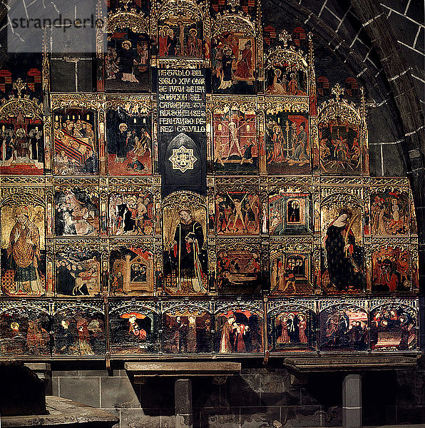 Altarbild der Heiligen Katharina  des Heiligen Laurentius und des Heiligen Prudencio in der Kapelle von Kardinal Calv?