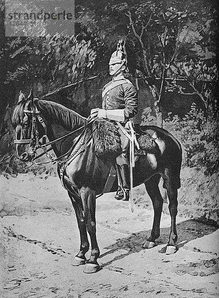 Truppenfeldwebel  3. (The Prince of Wales) Dragoon Guards  um 1880. Künstler: Gregory & Co.