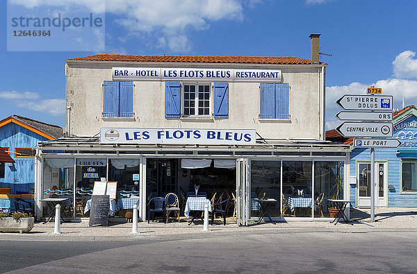 Fischrestaurant  Ile d Oleron  Le Château-d'Oléron  Charente-Maritime  Frankreich  Europa