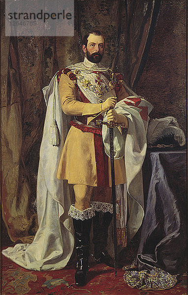 Porträt von König Karl XV. von Schweden (1826-1872)  1861.