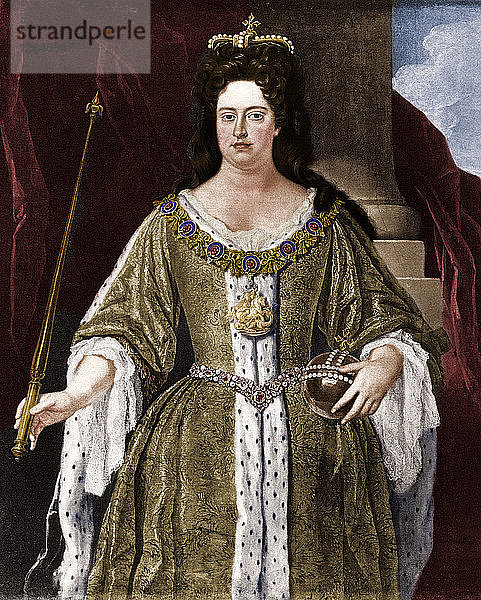 Königin Anne  um 1702 (1906). Künstler: Unbekannt.