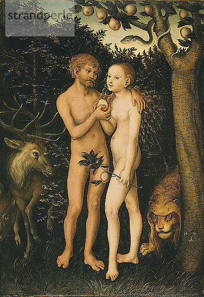 Adam und Eva im Paradies  1531.