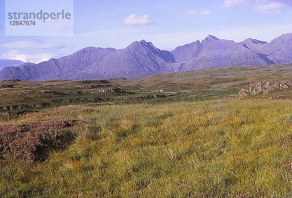 Black Cuillin Hills  von Rubha an Dunain  Isle of Skye  Schottland  20. Jahrhundert. Künstler: CM Dixon.