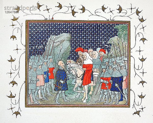 Richard II. wird in Penmaur Rhos verraten und vom Herzog von Northumberland gefangen genommen  Faksimile-Kopie