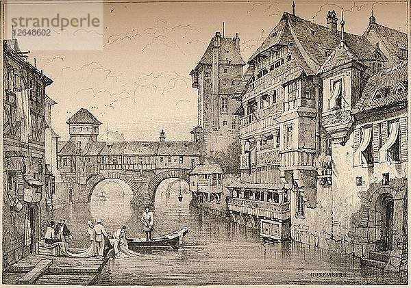 Nürnberg  um 1820 (1915). Künstler: Samuel Prout.