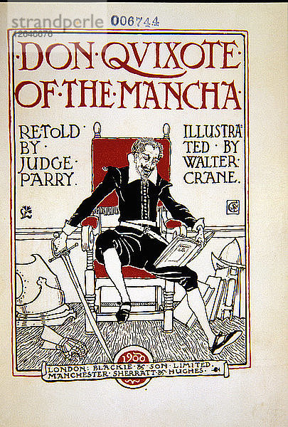 Titelblatt von Don Quijote de la Mancha  englische Ausgabe  bearbeitet von Judge Parry und illustriert von?