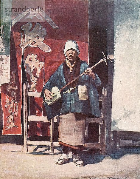 Ein blinder Bettler  um 1887  (1901). Künstler: Mortimer L. Menpes.
