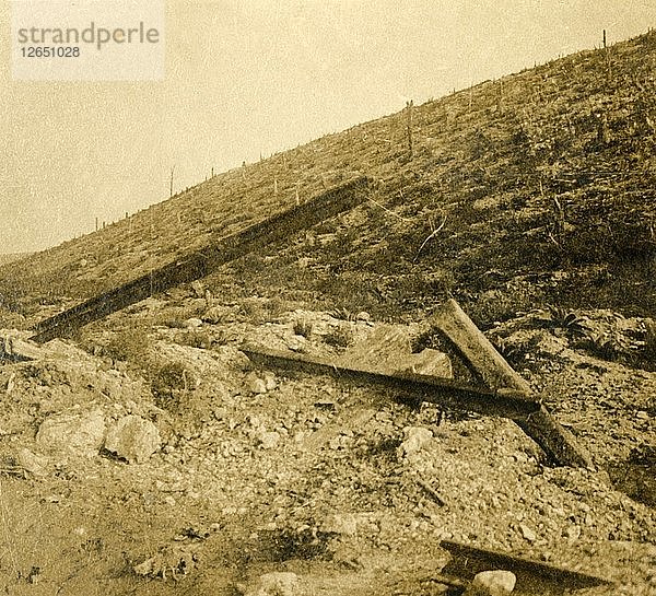 Umgebung des Forts von Douaumont  Nordfrankreich  ca. 1914-c1918. Künstler: Unbekannt.