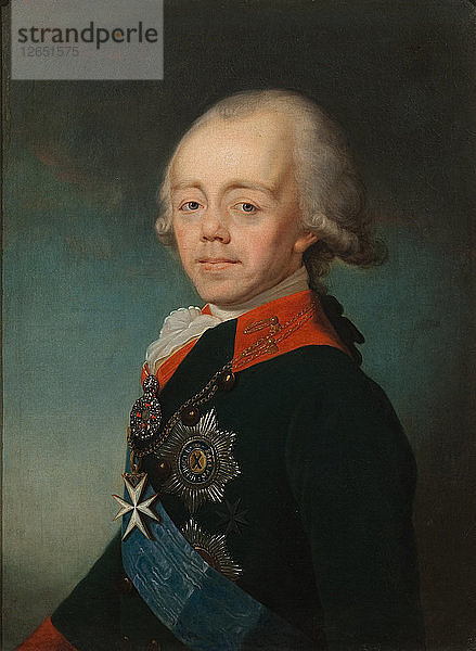 Porträt des Kaisers Paul I. von Russland (1754-1801)  Anfang der 1790er Jahre.