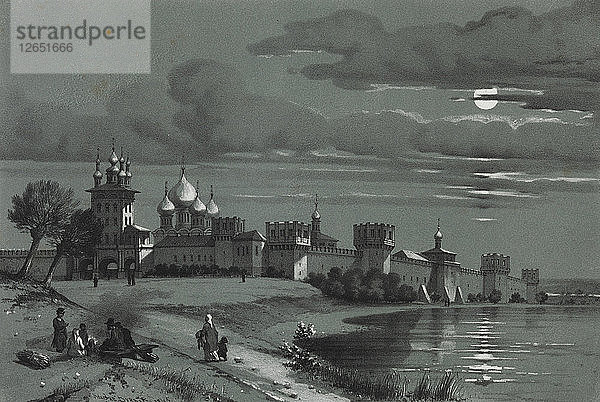 Ansicht des Novodevichy-Klosters in Moskau  1848.