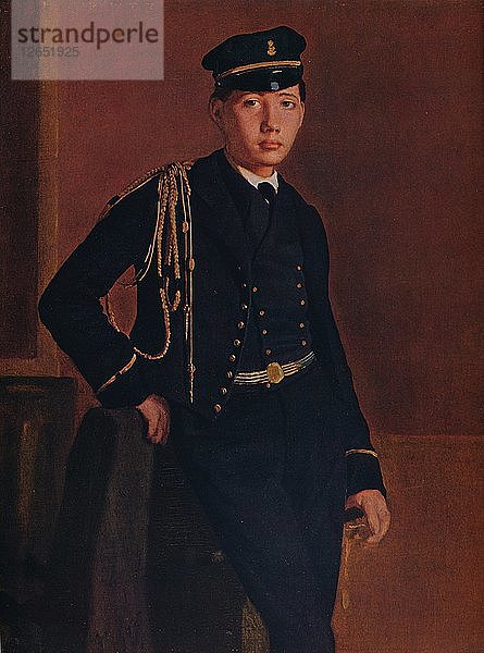 Achille de Gas in der Uniform eines Kadetten  1856-1857. Künstler: Edgar Degas.