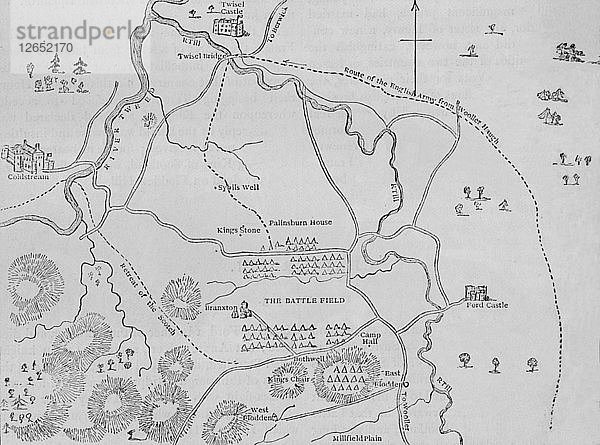 Plan von Flodden Field  9. September 1513  (um 1880). Künstler: Unbekannt.