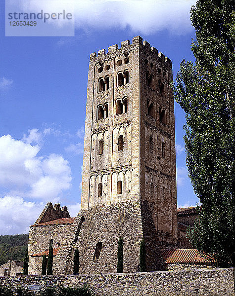 Benediktinerkloster von Sant Miquel de Cuixà  Außenansicht des Turms.