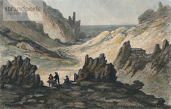 Ravins Volcaniques et Montagne de Cendre  19. Jahrhundert. Künstler: Unbekannt.