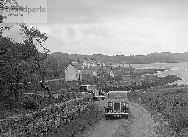 Armstrong-Siddeley 12/6 Limousine von JC Wilson bei der RSAC Scottish Rally  1934. Künstler: Bill Brunell.