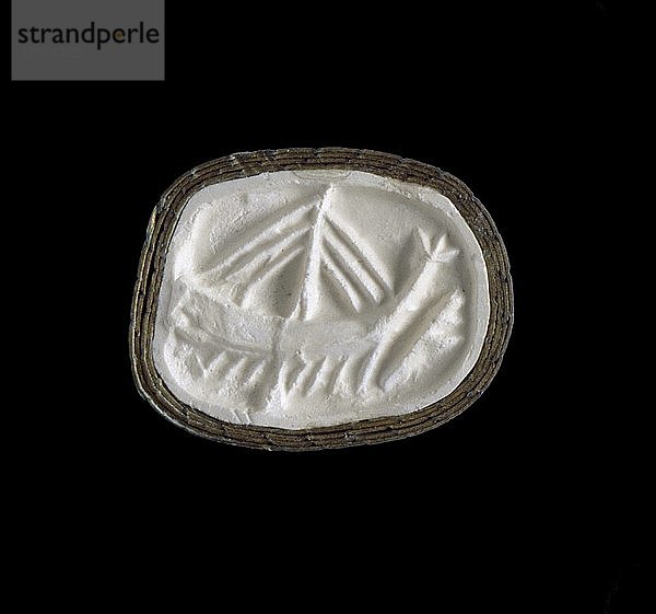 Siegel  Mittelminoische I-Periode  (ca. 2100 v. Chr.-1900 v. Chr.). Künstler: Unbekannt.