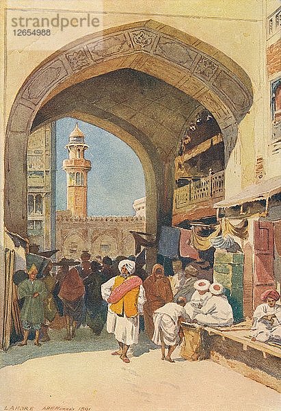Ein Tor im Basar  Lahore  um 1880 (1905). Künstler: Alexander Henry Hallam Murray.