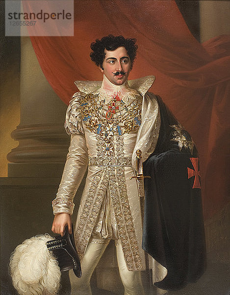 Porträt von Oscar I. (1799-1859)  König von Schweden und Norwegen.