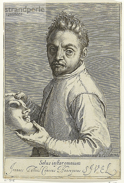Porträt des Komponisten Giovanni Gabrieli (1557-1612)  um 1599.