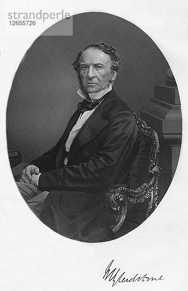 William Ewart Gladstone  1859. Künstler: Edward William Stodart.