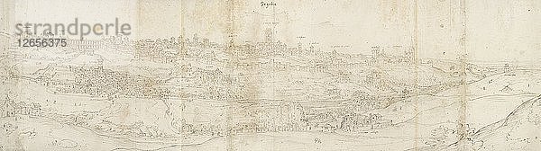 Panoramablick auf Segovia von Osten  um 1560-1570. Künstler: Anthonis van den Wyngaerde.