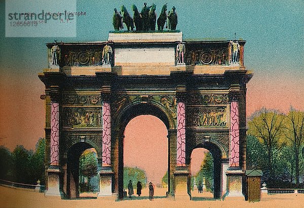 Der Arc de Triomphe du Carrousel  Paris  um 1920. Künstler: Unbekannt.
