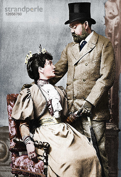 Emile Zola und Jeanne Rozerat  um 1890  (1939). Künstler: Pierre Petit.