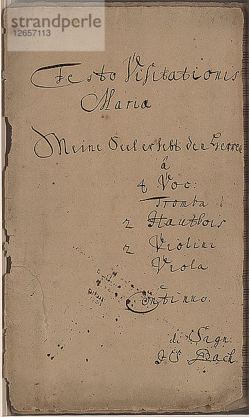 Die Kantate Meine Seel erhebt den Herren  BWV 10  um 1740.