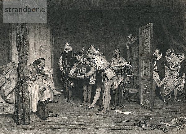 Christopher Sly (Der Widerspenstigen Zähmung)  um 1870. Künstler: Charles W. Sharpe.