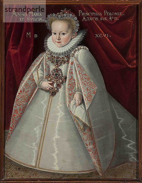 Porträt von Anna Maria Vasa (1593-1600)  Tochter von König Sigismund III. von Polen.