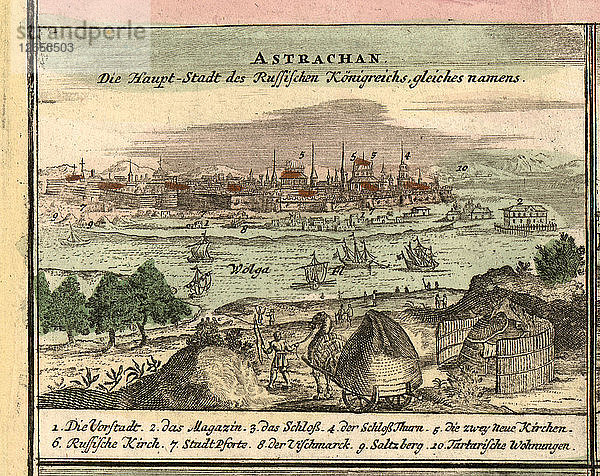 Karte von Astrakhan  1762.