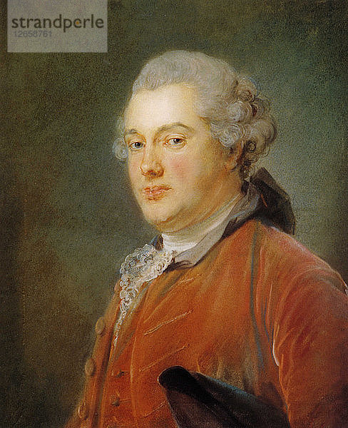 Porträt von Pierre-Clément Raguenet (1732-1791)  1765.
