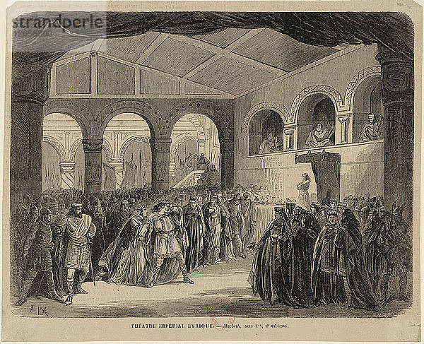 Oper Macbeth von Giuseppe Verdi. Paris  Théâtre-Lyrique  21.04.1865  1865.