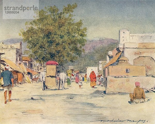 In der Stadt Jeypore  1905. Künstler: Mortimer Luddington Menpes.