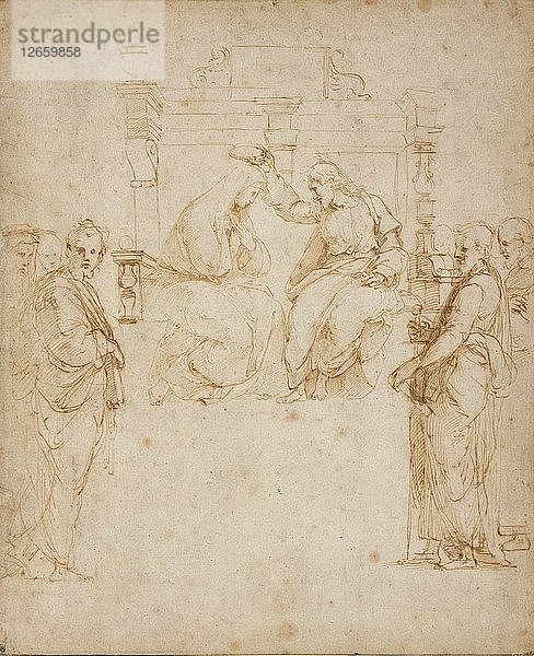 Die Krönung der Jungfrau  frühes 16. Jahrhundert. Künstler: Raphael.