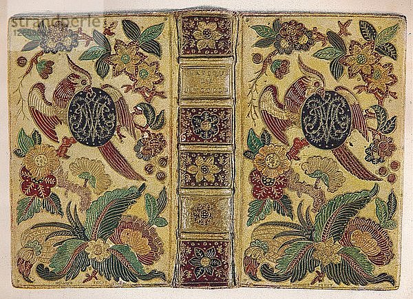 Mosaikeinband signiert von Le Monnier und mit dem Monogramm von Maria Josepha von Sachsen  um 1750 (19 Künstler: Le Monnier.