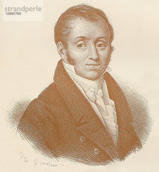 Graf Emmanuel-Augustin Dieudonné De Las Cases  um 1820  (1896). Künstler: Louis-Hippolyte Garnier.