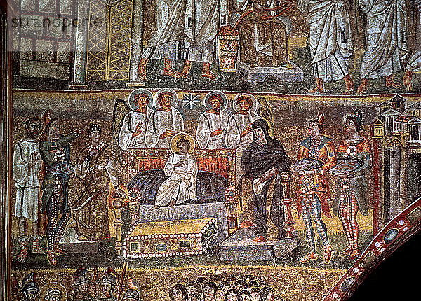 Epiphanie  Mosaik des Triumphbogens in der Kirche Santa Maria Maggiore in Rom.