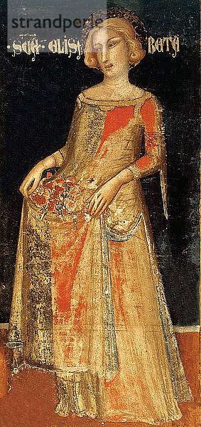 Heilige Elisabeth  Detail der Gemälde von Ferrer Bassa  Fresken  die in der Kapelle von Sa?